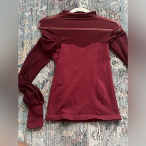 FREE PEOPLE RED TOP IN SIZE LARGE